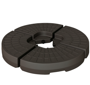 Cantilever Patio Umbrella Base Fan Shaped Weights With Handles Durable Material Coffee
