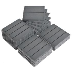27pcs 30x30x2cm Dark Grey PE Plastic   Outdoor Flooring