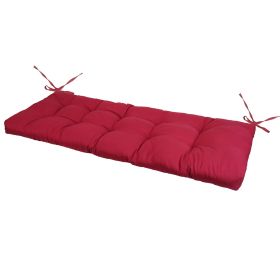 1Pc Bench Seat Cushion For Indoor Outdoor Furniture Water-Resistant Or Non-Water-Resistant Options 8CM Or 10CM 51.18 X 19.68IN For Garden Patio Balcon (Option: Normal 8CM Red)
