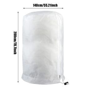 1PC Plant Covers Freeze ProtectionLarge Frost Cloths Blankets With Zipper Drawstring (Option: 140x200cm)